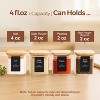 16Pcs Glass Spice Jars with Bamboo Lid, 4oz Airtight Square Spice Containers with 275 Black Lables, Empty Seasoning Jars for Spice Salt Sugar - 2 of 4