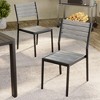 Crestlive Products Outdoor Stackable Dining Chair Armless Patio Chair Set of 2 Aluminum Frame with Wood Plastic Composite Seat and Back - 4 of 4