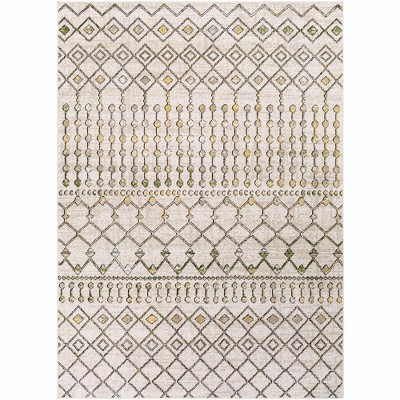 Mark & Day Mary 6'7"x9' Rectangle Washable Woven Indoor Area Rugs Mustard: Stain-Resistant, Bohemian Style, Polyester