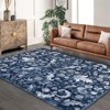 Coolmee Area Rug for Living Room, Washable Rug Low Pile Retro Accent Floral Rug Non-Slip Foldable Carpet for Bedroom, Dining Room - 2 of 4