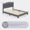 Costway Modern Upholstered Bed Frame Queen Size Platform Bed with Wooden Slat Support - 3 of 4