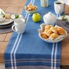 Design Imports Blue Chambray French Stripe Table Runner 14X72 - 3 of 4