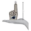 Old World Christmas Blown Glass Ornament for Christmas Tree, Carolina Panthers Foam Finger - 4 of 4
