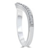 Pompeii3 1/5ct Curved Diamond Wedding Band 14K White Gold - 2 of 4