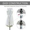 PAGED 15FT Rectangle Patio Umbrella Double Sided Outdoor Market Umbrella with Crank, Base and 12 Ribs for Garden, Poolside - 4 of 4