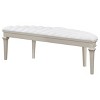 Coaster Home Furnishings Evangeline Upholstered Demilune Bench Ivory and Silver Oak - 4 of 4