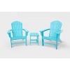 Hampton 3pc Outdoor Adirondack Chair & Table Set - LuXeo
 - image 2 of 4