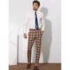 Lars Amadeus Men's Casual Slim Fit Flat Front Skinny Plaid Dress Pants - 3 of 4