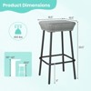 Tangkula 29.5" Metal Bar Height Stools Set of 2 w/ Rattan Seat & Footrest for Backyard - 3 of 4
