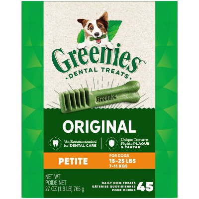 Greenies Petite Chewy Dental Dog Treats Original Chicken - 27oz
