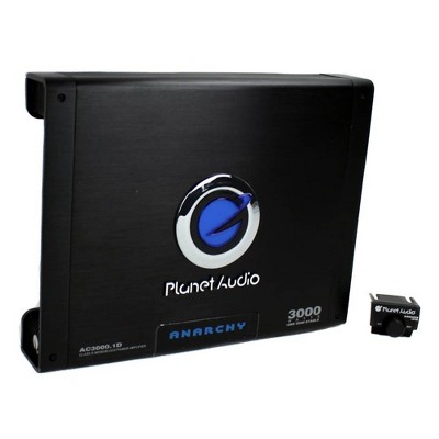 Planet Audio AC30001D 3000 Watt Max Mono MOSFET Full Range Class D Power Stereo Car Amplifier, Black