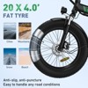HITWAY BK11M E Bike for Adults, 20x4.0" Fat Tire Electric Bike, 750W/48V/15Ah Removable Battery Electric Bicycles,28-62 Mile Range, UL2849 Certifie - 4 of 4