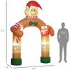 QingMoon 9.2 FT Gingerbread Man Christmas Inflatable Arch, Holiday Blow Up Decorations for Lawn, Garden and Party - 4 of 4