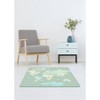 2'10"x2'10" Around the World Interlocking Floor Tiles Green - FloorPops: Water-Resistant Foam Floor Mat, Indoor Use - 2 of 3