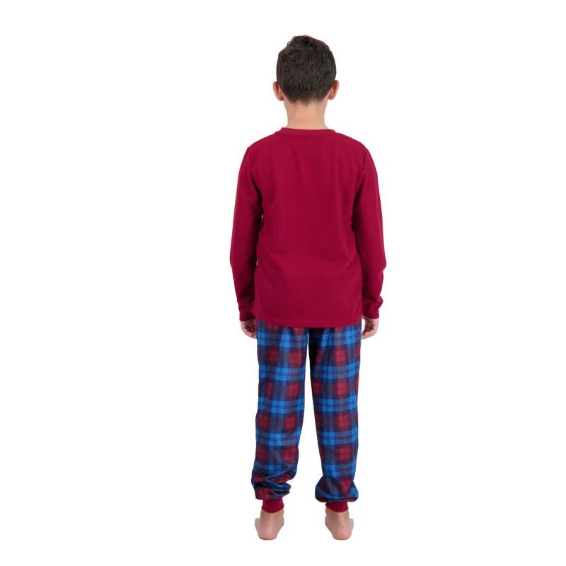 Sleep On It Boys 2-Piece Brushed Jersey Plaid Pajama Sets, 6 of 8