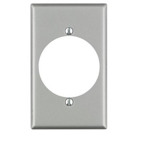 Leviton Silver 1 gang Aluminum Outlet Wall Plate 1 pk - 1 of 1