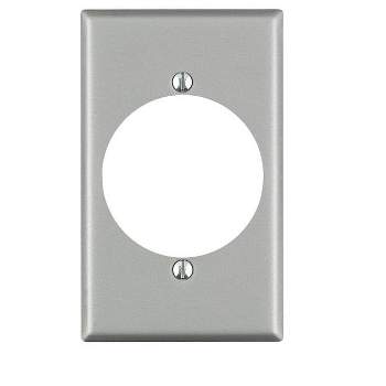 Leviton Silver 1 gang Aluminum Outlet Wall Plate 1 pk