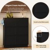 Whisen Contemporary Shoe Cabinet with Adjustable Shelves, Solid Wood Legs & Storage Sideboard - 4 of 4