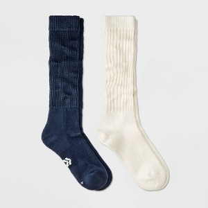 Women's Cushioned Scrunch 2pk Athletic Crew Socks - All In Motion™ 4-10 - 1 of 4