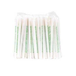 UrthPact 7.75" Home Compostable PHA Straw White Jumbo Made in USA - Pack of 350 - 1 of 2