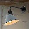 JONATHAN Y Croydon Farmhouse Industrial Indoor/Outdoor Iron LED Gooseneck Arm Outdoor Sconce - 2 of 4
