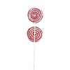 Hachikiko Large Lollipop Picks - 19" Red & White Swirl Candy Christmas Tree Decorations Set of 6 - 3 of 4
