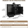 coucheta 47" Buffet Cabinet with Storage, with 2 Doors & 3 Drawers, Farmhouse Kitchen Buffet Table with Built-In Power Outlet, for Living Room,Dining - 2 of 4
