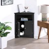 Corner Storage Cabinet Bathroom Floor Corner Cabinet With Doors Shelves Free Standing Sideboard Cabinet - 2 of 4