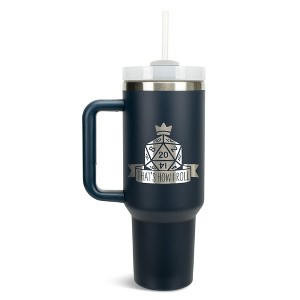 100 North That's How I Roll Nat 20 Dice Role Playing Game Wrap-Around 40 Oz. Stainless Steel Water Bottle Coffee Mug, Spill & Leak Resistant, Travel - 1 of 4