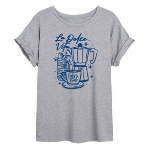 Women's - Emily in Paris - La Dolce Vita Oversized Graphic T-Shirt - 1 of 4