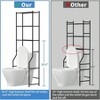 3 - Tier Over Toilet Storage Freestanding Metal Bathroom Shelves Space Saver Black - 4 of 4