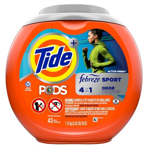 Tide Pods Sport Odor Defense 4-in-1 with Febreze HE Compatible Laundry Detergent Pacs - image 1 of 4