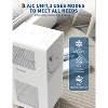 12,000 BTU Portable AC - 3-in-1 Cooling for 190-250 Sq.Ft Rooms, Dehumidifier & Fan w/ Sleep Mode, 24H Timer, Remote, Window Kit - 4 of 4