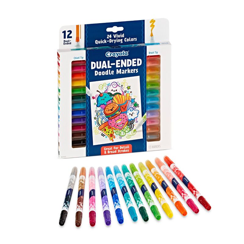 Crayola 12pk Doodle &#38; Draw Dual Ended Doodle Markers, 2 of 7