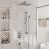 CASAINC 1-Spray Patterns with 10 Inches Wall Mount Dual Shower Heads with Sliding Rod in Spot Resist (Valve Included) - 2 of 4