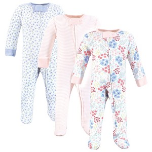 Touched by Nature Baby Girls Organic Cotton Sleep and Play, Flower Market - 1 of 4