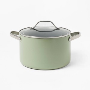 6qt Nonstick Ceramic Coated Aluminum Stock Pot - Figmint™ - 1 of 4