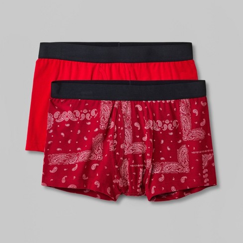 Men's Bandana/solid Trunks 2pk - Original Use™ Maroon : Target