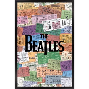 Trends International The Beatles - Tickets Framed Wall Poster Prints - 1 of 4