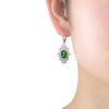 Guili Sterling Silver Rhodium Plated Leverback Earrings with Oval CZ, crafted for a luxurious and timeless statement with effortless elegance - 2 of 3