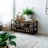 3-Tier Shoe Rack, Shelf Storage Bench with Metal Mesh Shelves and Seat, Free Standing Shoe Organizer for Entryway, 11.8 x 39.4 x 17.7 Inches - 3 of 4