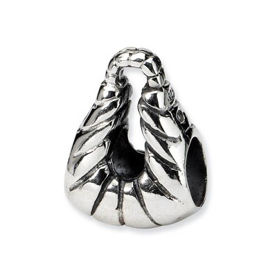 Black Bow Jewelry Sterling Silver Hobo Bag Bead Charm