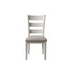 Solid Asian Hardwood Side Chair (Set of 2) with Shaped Ladderback, Upholstered Memory Foam Seat, Rolled Cap Rail, Tapered Legs - 3 of 4