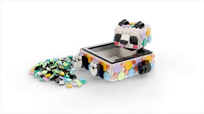 LEGO DOTS Cute Panda Tray DIY Room D&#233;cor Crafts Toy 41959, 2 of 9, play video