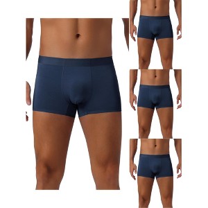 INSPIRE CHIC Men's 4 Pack Soft Elastic Waist Solid Color Regular Fit Basic Boxer Briefs - 1 of 4
