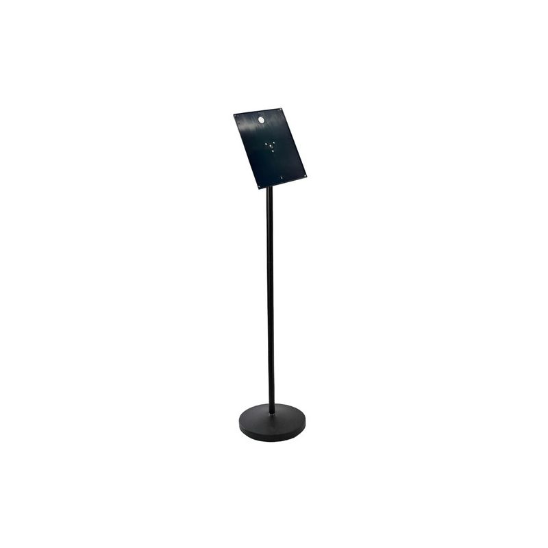 Azar Displays Black Pedestal Sign Holder for Floor 8.5" x 11" Swivel Frame for Portrait/Landscape on Straight Pole Stand, 1 of 9