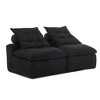 LIVAREEmlen Modular Sofa,Soft Corduroy Fabric,Neck Pillow-Back Lounge Sofa Chair,Reading Nook, or Apartment Living,2 Seats,Upholstered - 2 of 4