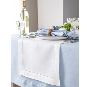 Solino Home Linen Classic Hemstitch Table Runner - 1 of 4