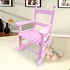Infurnic Patio Accent Chairs, Outdoor Rocking Chairs with High Back Support, All Weather Resistant for Patio Lawn Backyard, Pink, 14.2"*18.9"*22.44" - 2 of 4