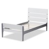 Twin Nereida Modern Classic Mission Style Finished Wood Platform Bed White/Gray - Baxton Studio - 3 of 4